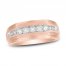 Men's Diamond Wedding Band 1/2 ct tw Round-cut 10K Rose Gold