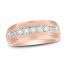 Men's Diamond Wedding Band 1/2 ct tw Round-cut 10K Rose Gold