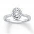 Diamond Engagement Ring 1/4 ct tw Round-cut 10K White Gold