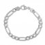 8" Figaro Link Bracelet 14K White Gold Appx. 4.75mm