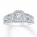 Bridal Set 5/8 ct tw Diamonds 14K White Gold