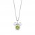 Disney Treasures Mickey Mouse Peridot & Diamond Necklace Sterling Silver 17"