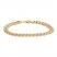 Men's Textured Curb Chain Bracelet 10K Two-Tone Gold 8.5"