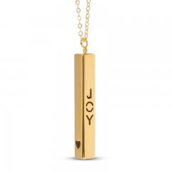 Cartouche Necklace 10K Yellow Gold 18"