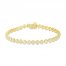 Diamond Bracelet 1 ct tw Round-cut 10K Yellow Gold 7.25"