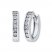 Diamond Hoop Earrings 1/20 ct tw Round-cut Sterling Silver