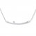 Curved Bar Necklace Diamond Accent 14K White Gold