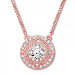 Emmy London Diamond Necklace 1/2 ct tw 10K Rose Gold