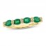 Emerald Ring 1/20 ct tw Diamonds 10K Yellow Gold