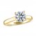 THE LEO Ideal Cut Diamond Solitaire Engagement Ring 1-1/2 ct tw 14K Yellow Gold