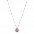 Le Vian Amethyst & Diamond Necklace 1/8 ct tw 14K Strawberry Gold 18"