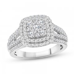 Diamond Engagement Ring 1 ct tw Round-cut 14K White Gold