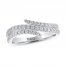 Leo Diamond Anniversary Band 1/2 ct tw Round-cut 14K White Gold