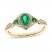 Emerald Ring 1/6 ct tw Diamonds 10K Yellow Gold