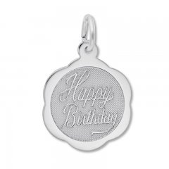 "Happy Birthday" Charm Sterling Silver