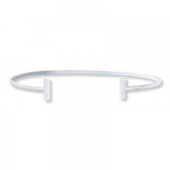 Cuff Bangle Bracelet 14K White Gold