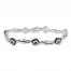 Black Diamond Bracelet Sterling Silver