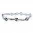 Black Diamond Bracelet Sterling Silver