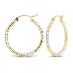 Hoop Earrings 14K Yellow Gold 20mm