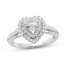 Diamond Engagement Ring 3/8 ct tw Round-cut 14K White Gold