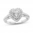 Diamond Engagement Ring 3/8 ct tw Round-cut 14K White Gold