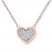 Heart Necklace 1/20 ct tw Diamonds 10K Rose Gold