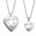 Mother/Daughter Necklaces Heart/Butterflies Sterling Silver