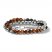 Bulova Double-Wrap Tiger's Eye Bracelet Stainless Steel 18"