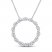 Circle of Gratitude Diamond Necklace 1/2 ct tw Round-cut 10K White Gold 19"