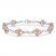 Joining Hearts Bracelet 10K Rose Gold/Sterling Silver 7.25"