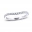 THE LEO Legacy Lab-Created Diamond Wedding Band 1/4 ct tw Round-cut 14K White Gold