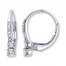 Hoop Earrings 1/3 ct tw Diamonds 10K White Gold