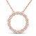 Circle of Gratitude Diamond Necklace 1/4 ct tw Round-cut 10K Rose Gold 19"