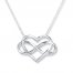 Infinity Heart Sterling Silver Necklace