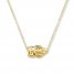 Sideways Owl Necklace 14K Yellow Gold