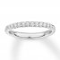 Diamond Wedding Band 1/3 ct tw Round-cut 14K White Gold