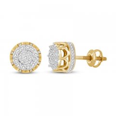 Men's Diamond Earrings 1/2 ct tw 10K Yellow Gold