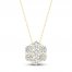 Diamond Fashion Necklace 1/4 ct tw Round-cut 10K Yellow Gold 18"