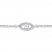 Eye Anklet 1/10 ct tw Diamonds Sterling Silver