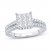 Diamond Engagement Ring 1-1/4 ct tw Princess/Round 14K White Gold