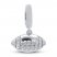 True Definition Football Charm 1/20 ct tw Diamonds Sterling Silver