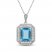 Swiss Blue Topaz & White Lab-Created Sapphire Necklace Sterling Silver 18"