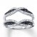 Black & White Diamonds 1/2 ct tw Enhancer Ring 14K White Gold