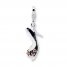 High Heel Shoe Charm Enamel Accents Sterling Silver