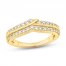 Diamond Contour Ring 1/2 ct tw Round-cut 14K Yellow Gold