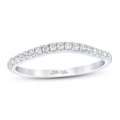 First Light Diamond Wedding Band 1/6 ct tw Round-cut 14K White Gold