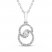 Encircled by Love Diamond Necklace 1/8 ct tw Round-Cut Sterling Silver 18"