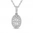 Forever Connected Diamond Necklace 1/4 ct tw Round-Cut 10K White Gold 18"