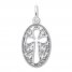 Filigree Cross Charm Sterling Silver