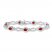 Lab-Created Ruby Bracelet Diamond Accents Sterling Silver